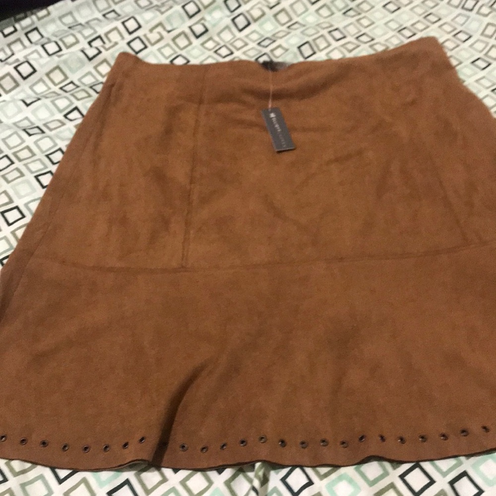 Suede skirt